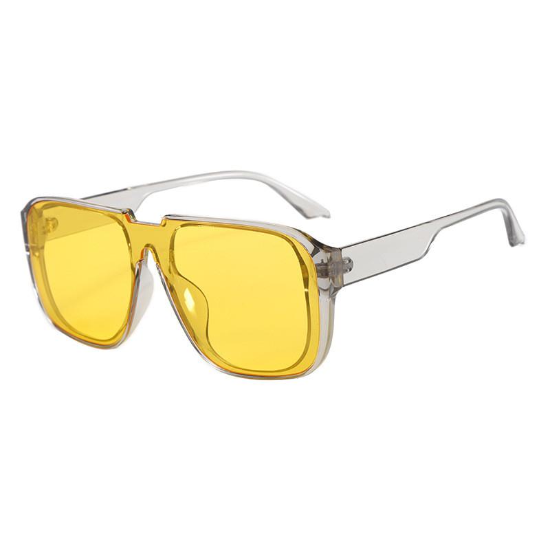 Summer Fashion Square Windproof Sunglasses For Women With Pc Frame Uv400 For Outdoor Sports
