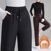 2025 New Style High Waist Slimming Winter Down Pants for Women: Thickened, Straight Leg, Warm Pants for Middle-Aged and Elderly