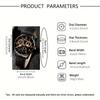 Casual Style Men's Watch Set of 4 - Quartz Movement, Round Dial, Non-Waterproof, Zinc Alloy Case, PU Leather Strap, Versatile Fashion Accessory