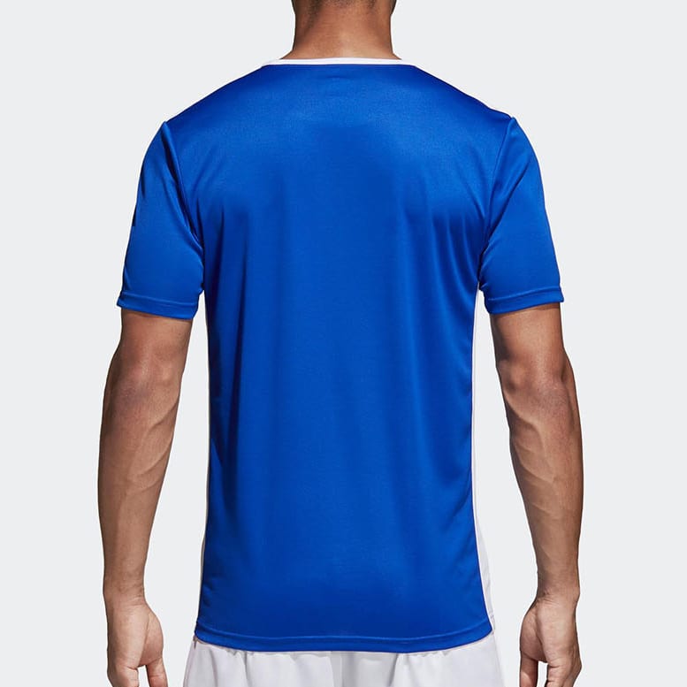 adidas T Shirts Men's Blue Crew Neck Moderate Straight Fit CF1037