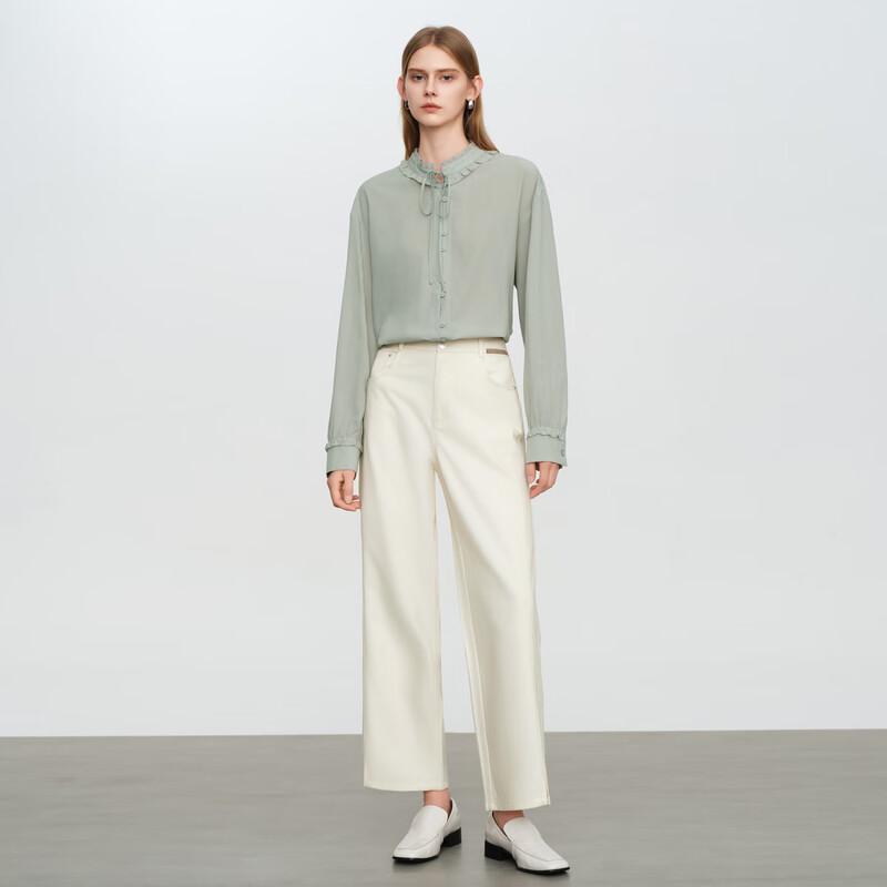 Elva' Island Women's High-Waisted Straight-Leg Trousers