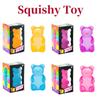 4 Styles Colourful Cute Bear Press Plaything Creative Toys Plush Artificial Transparent Slow-Rebound Decompression Toy For Adult