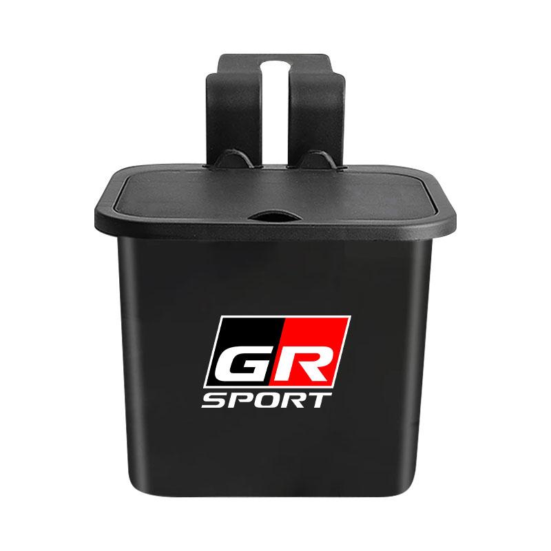 1Pcs Car Hanging Trash Bin Seat Back Storage Box Phone Holder Hook For Toyota GR Sport Gazoo Racing Yaris 86 Corolla Hilux Supra