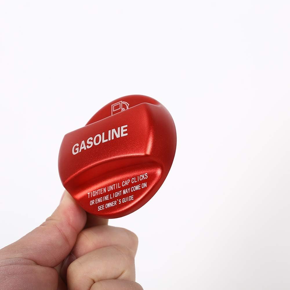 Aluminum Alloy Gasoline Gas Fuel Tank Cap Cover Trim for BMW X1 X2 X3 X4 X5 X6 F10 F15 F16 F25 F26 F30 F34 F35 F48 F47 G30 G38, Blue, Red (Red)