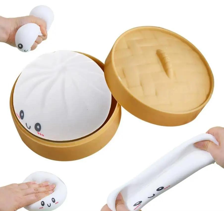 Jouets Squishy Boulettes de Riz Dessin Animé Boulette Anti Stress Balle Pincer Évacuer Fidget Jouets Sensoriels Squishy Tabas Abreact SquishSurprise Cadeau