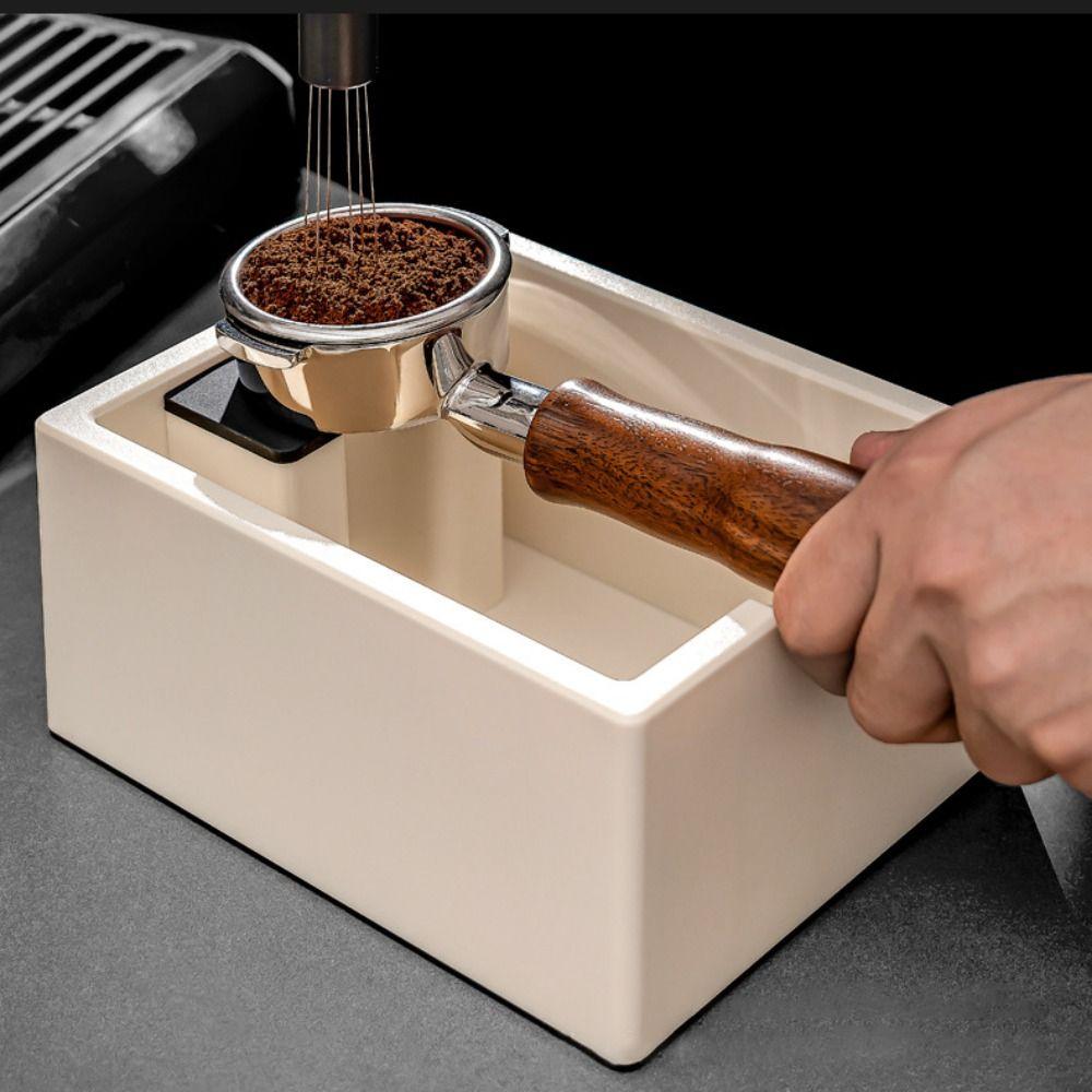 Anti Slip Base Coffee Knock Box Rectangular Coffee Knocking Slag Bucket Barista