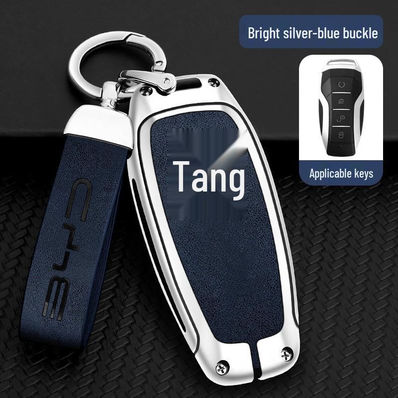 BYD Key Case Metal Shell: Anti-Lost Protection for Song PRO, Han, Tang, Song PLUS, Song MAX, Qin PRO Models.
