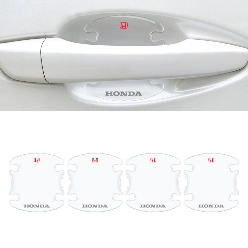 

4pcs/8pcs Car Door Bowl Handle Protector Stickers Transparent Anti-scratch For Honda Accord Odyssey Civic CRV Inspire Envix City