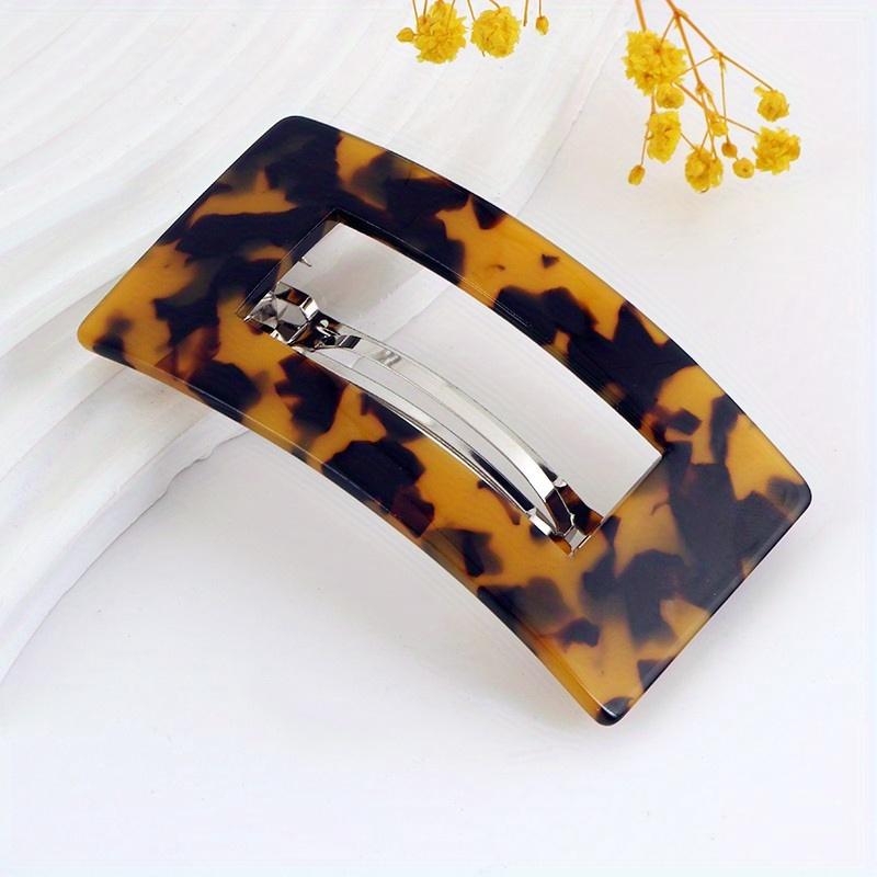 Women's Hollow Acetate Rectangular Hairpin Fashion Elegant Micro Arc Hairpin Fashion Lazy Bundle Hairpin