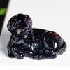 Resin Filled Natural Crystal Dog Figurine With Warm Heart Pet Decor For Gift Giving