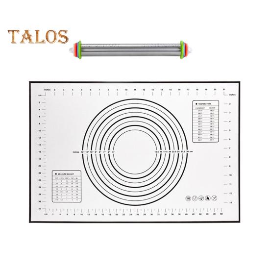 

Скалка из нержавеющей стали с кольцами толщины для выпечки, регулируемый ролик для теста, для помадки, пиццы, пирога, пасты, кухонных принадлежностей для выпечки C