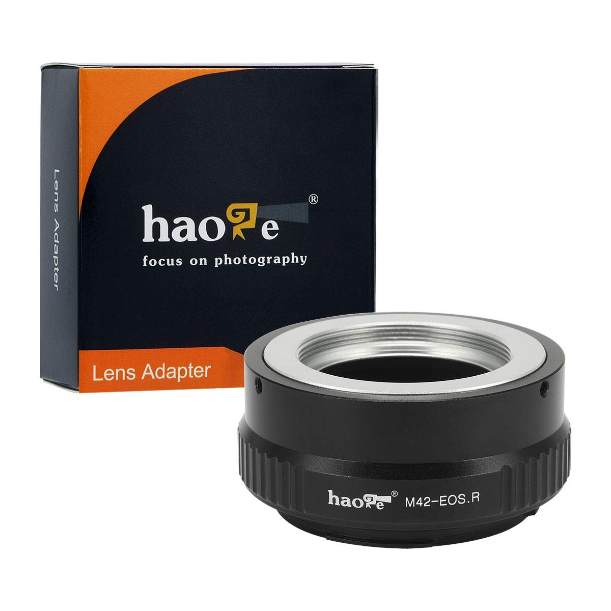 

Haoge Manual Lens Mount Adapter for M42 42mm Thread Mount Lens to Canon RF Mount such as the Canon EOS R Cameras,