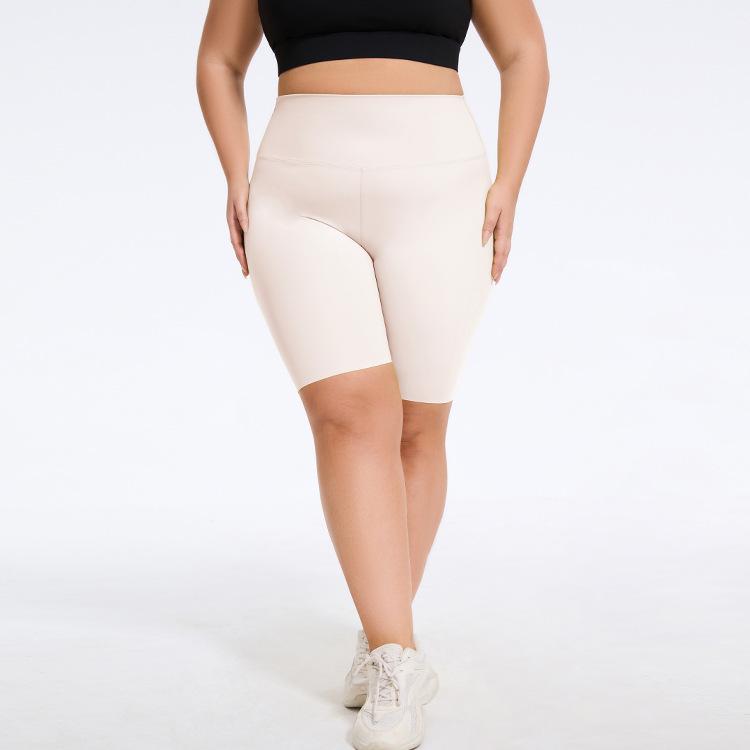 Women's High-Waist Peach Yoga Sports Pants - Elastic, Nine-Point Fit