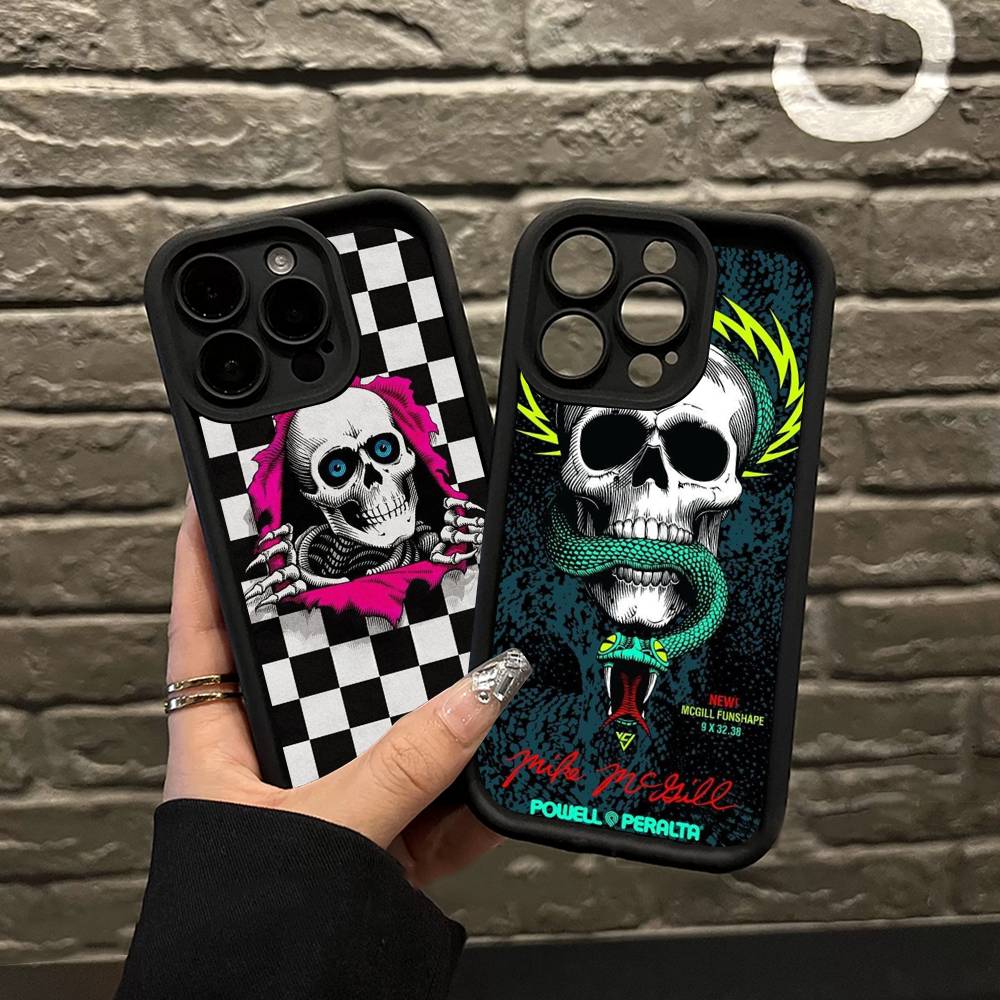 Brand P-Powell P-Peralta Fashion Phone Case For IPhone 11 12 13 16 15 17 14 Pro Max Soft Funda Silicone Cover