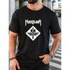 European Size Men'S Manowar Logo Pattern Summer Casual Short-Sleeve T-Shirt