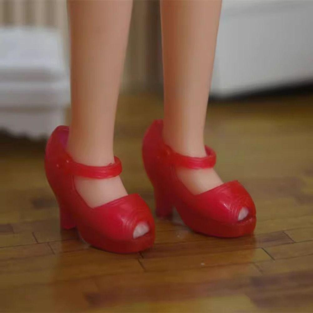 30cm High Heels Shoes Quality Figure Doll Sandals New Super Model Boots  Doll Accessories