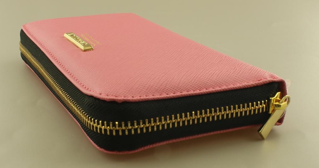 Aldi Caprice Long Wallet, Pink/Black