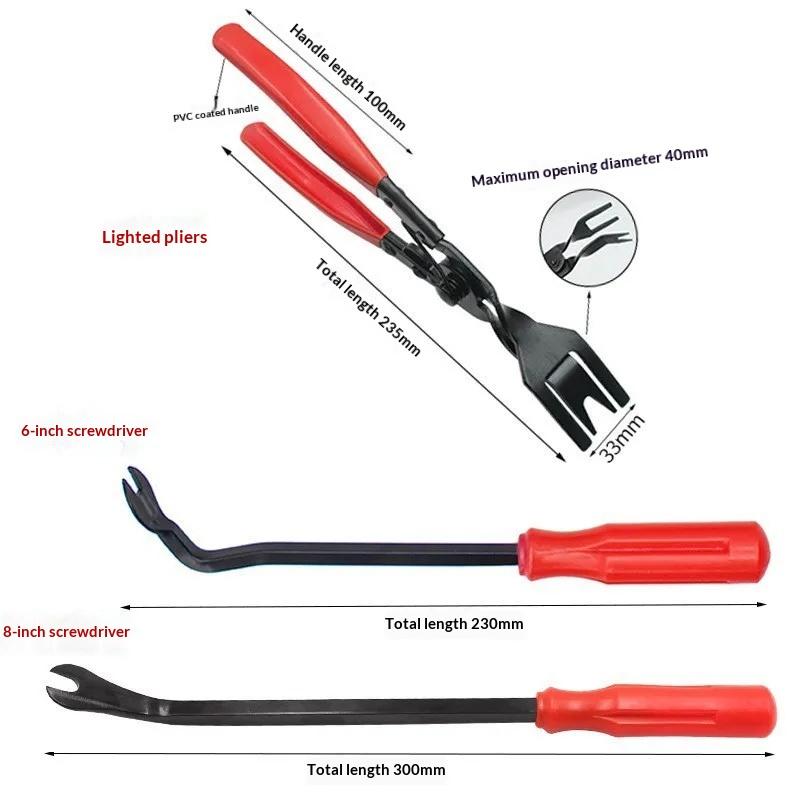1-4pcs Auto Body Panel Door Fastener Car Clip Removal Pliers Tool Kit - Push Pin Trim Removal Pry Tool Repair Set for Automotive