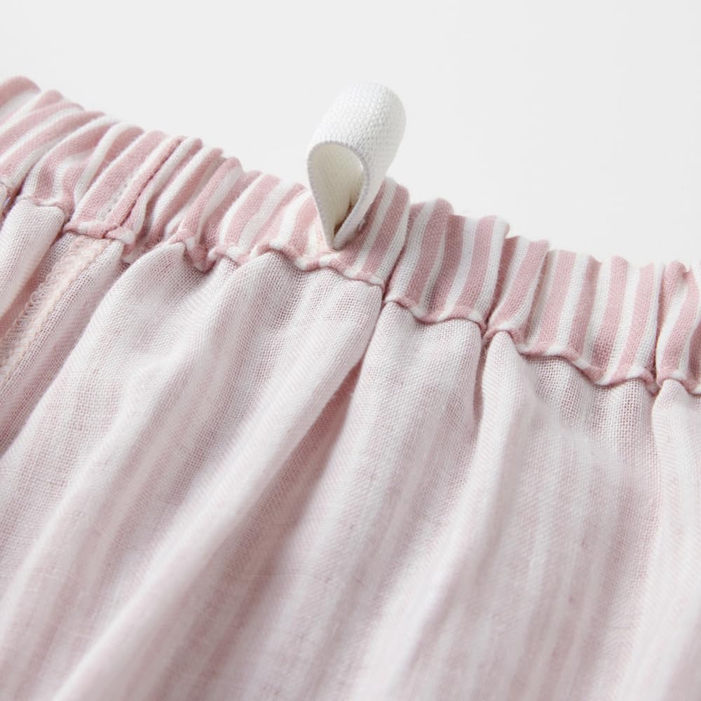 GUNZE Pajama Asedron Long Sleeve Long Pants (Sleeves & Leg Openings with Elastic Grommets) Double Gauze Women's M Size