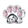 Cute Cat Paw Puppy Heart Beaded Bracelet DIY Jewelry Accessories Charm