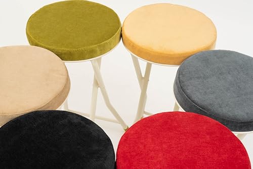 Azumaya-kk Folding High Stool PC-34DGY W30 X D31.5 X H60 (Folded: W30 X D9 X H80)