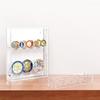 Portable Acrylic Round Display Storage Box for Coin Craft Supplies Clear Collector's Case with Aesthetic Appeal
