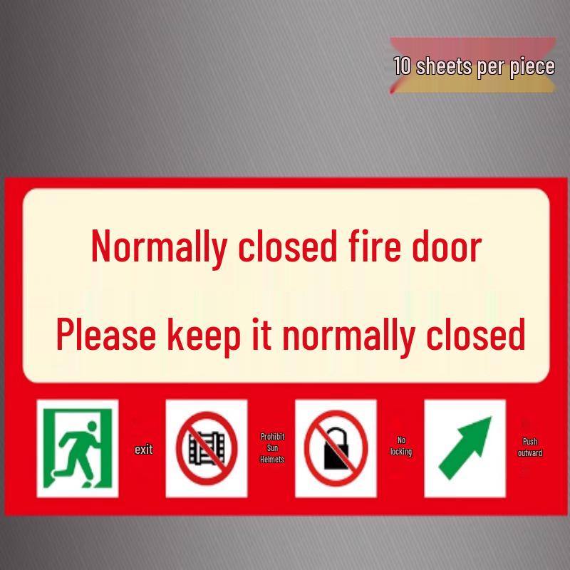 

OLOMM Fire Door Signboard Pack 10x20cm