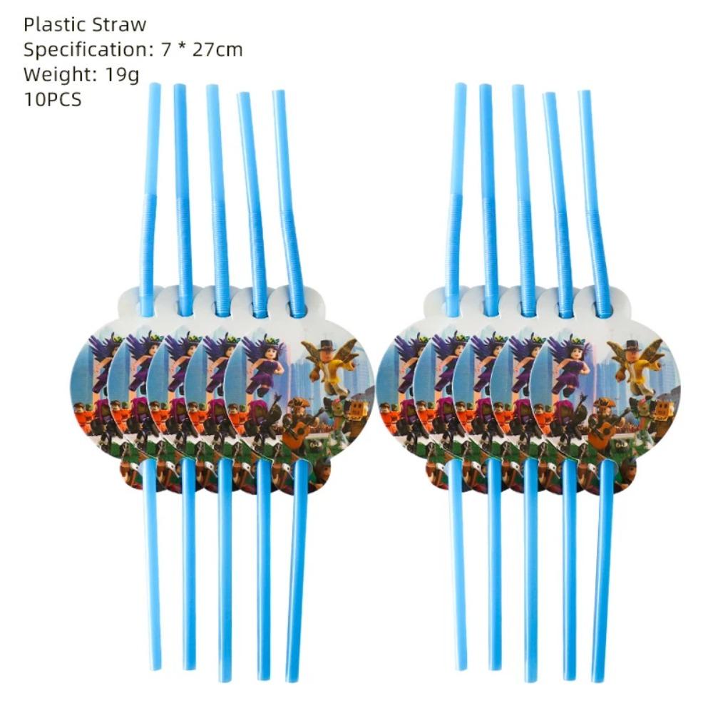 Hot Roblox Birthday Party Decor Game Balloons Disposable Tableware Backdrop For Kids Boy Party Supplies Baby Shower Toy Gifts