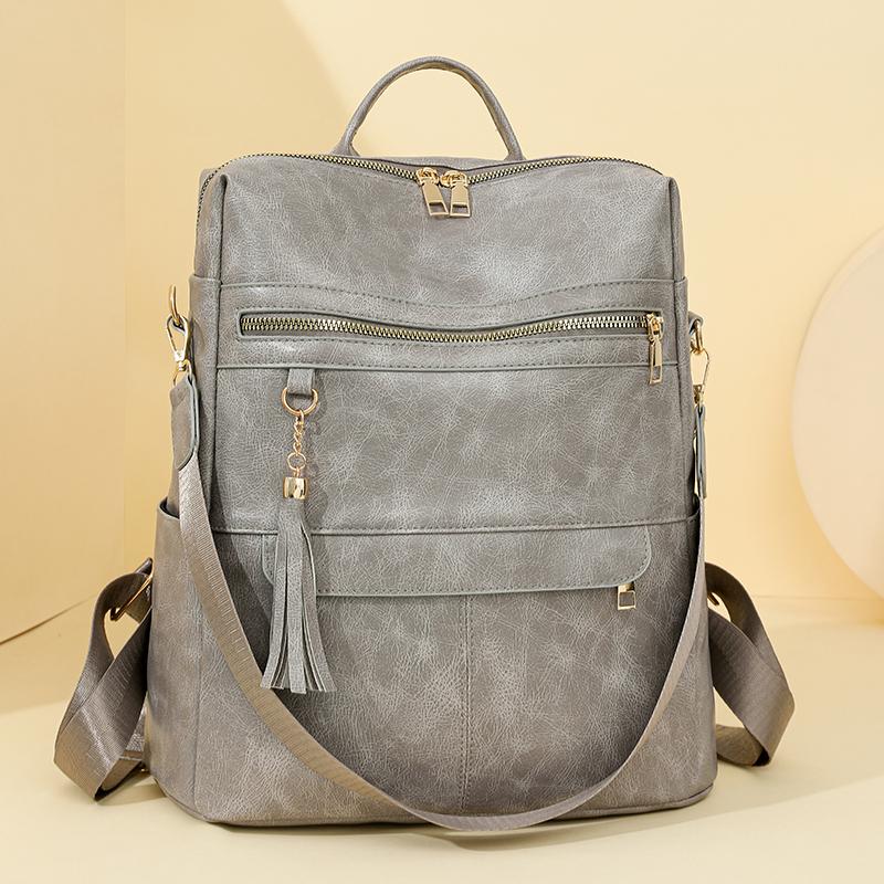 Women's Tassel Backpack Computer Bag Large Capacity Travel Backpack