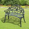 Banc de jardin Outsunny Banc de parc Banc Meuble de jardin 2 places métal 100 x 54 x 78 cm