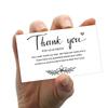 50pcs White Thank You For Your Order Cards Flower Pattern Handmade Package Inserts Small Business Online Retails Gifts