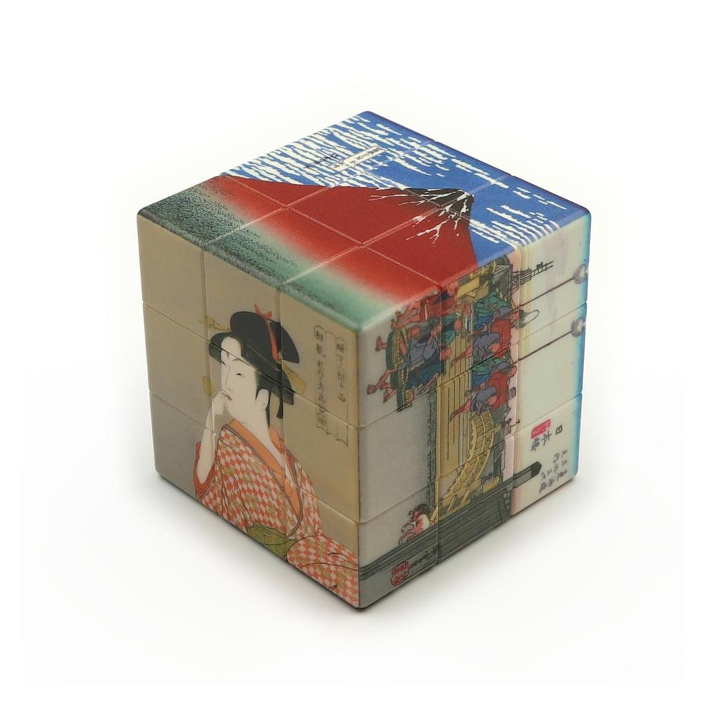 World Craft Magická kostka Japonská běžná šestistěnná puzzle kostka Ukiyo-e W6P-J1