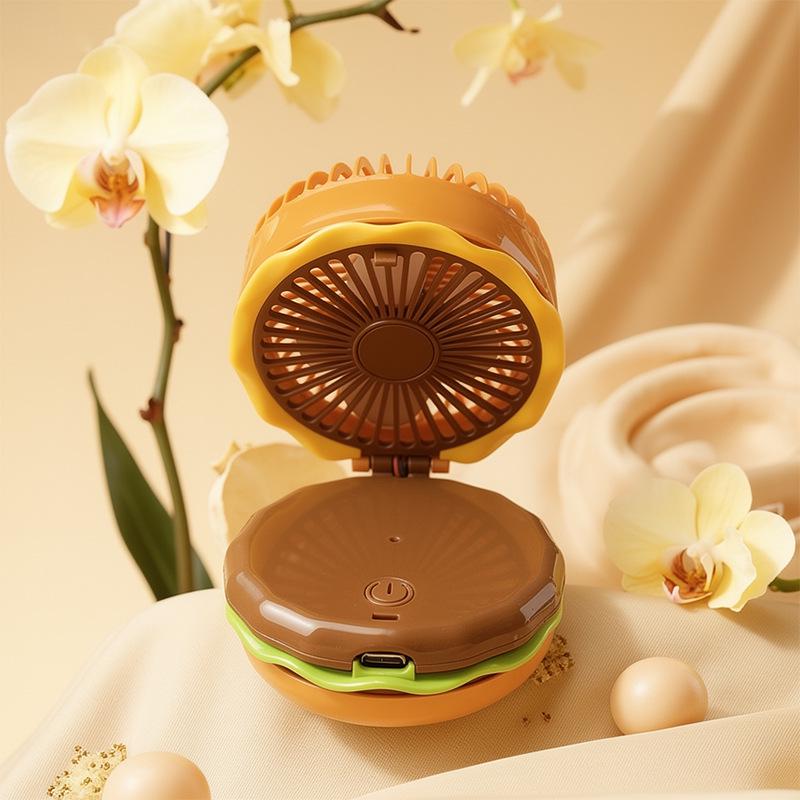 Cartoon Doll Mini Handheld Fan - Cute, Portable, Creative Electric Fan Gift for Students Popular Cartoon Fan