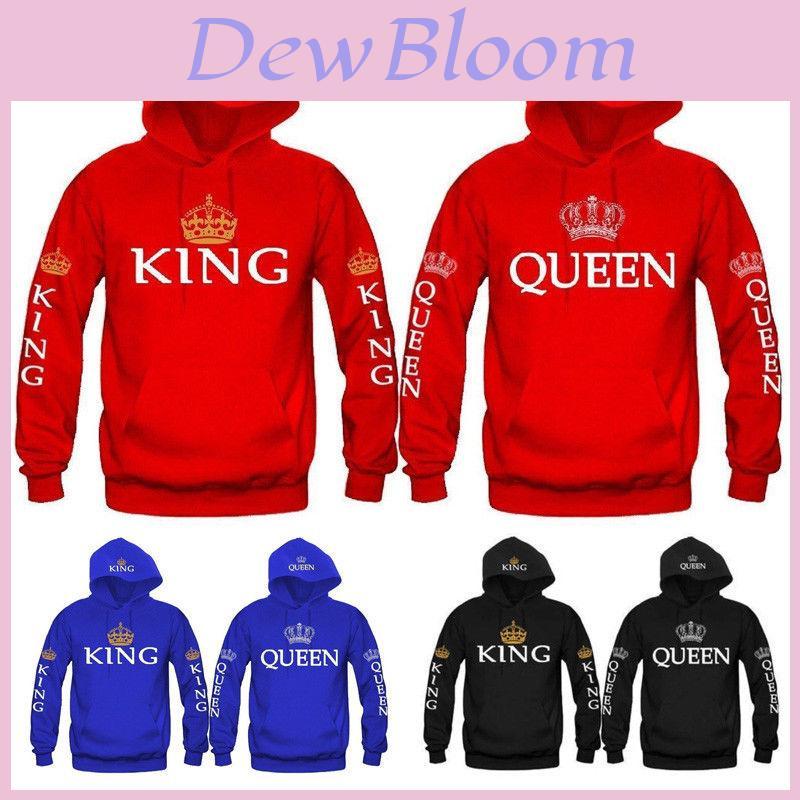 Stylish Cotton Hooded Sweatshirt For Couples Printed Long Sleeve Pullover For Fall