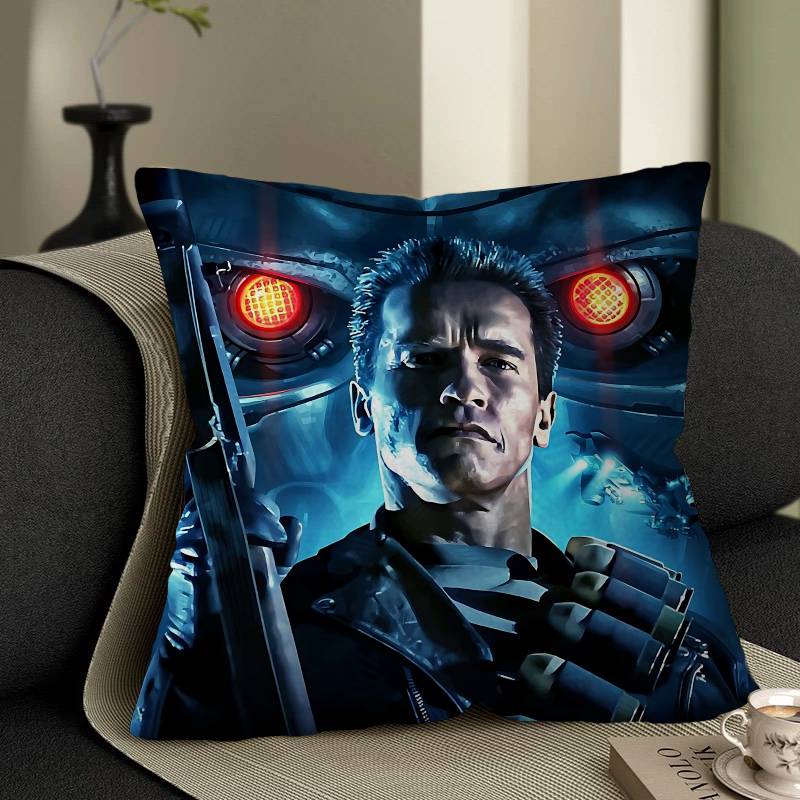 80er Jahre Film TV Der Terminator Kissen Anime Kissen Sofa Bett Kopfkissenbezug Kissenbezug 45x45 cm Mode