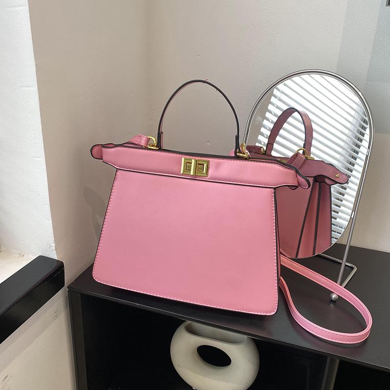 New High-end Solid Color Lock Kaibaoli Portable Shoulder Oblique Span Women's Bag