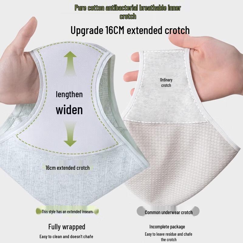 MIIOW Women's Pure Cotton Antibacterial Briefs 4-Pack