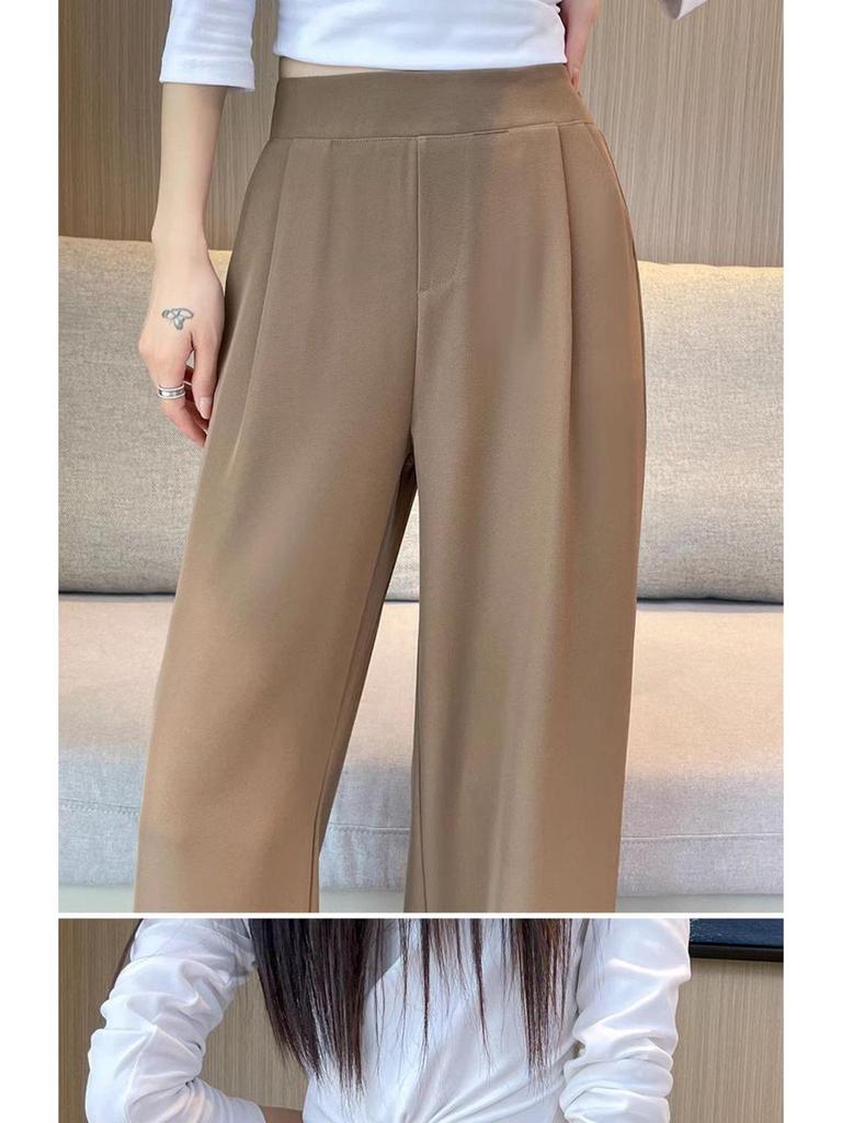 Women's High-Waisted Wide-Leg Drape Pants - Spring 2025 New Casual Loose Fit
