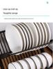 Double Layer Folding Dish Rack with Cutlery Storage - No Installation Needed