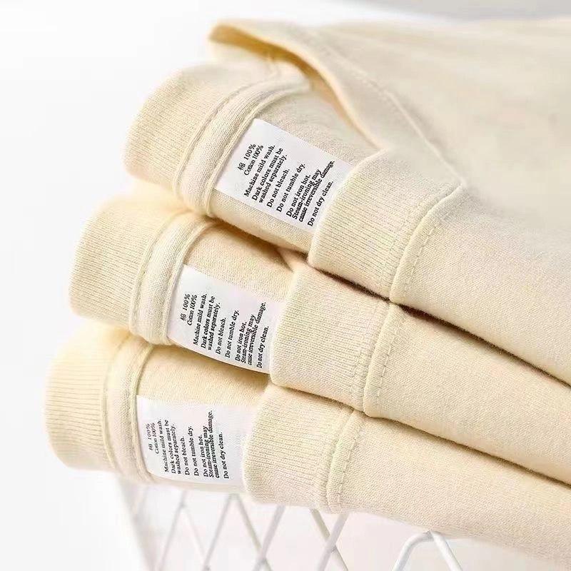 T-shirt da uomo girocollo pesante a tinta unita 320g: Opaco, Stile Americano, Vestibilità Ampia, Manica Corta, Abbigliamento Estivo XL (160-180 lbs)