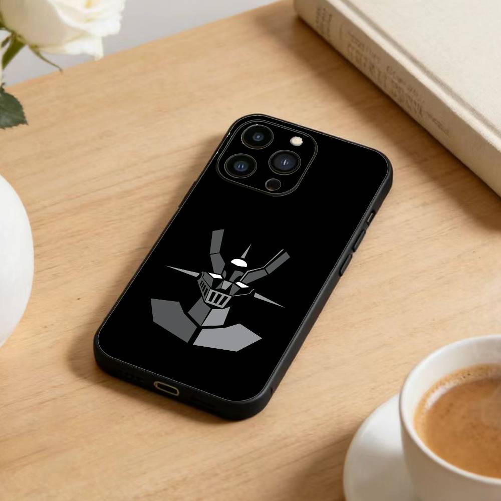 Anime Z-Mazinger Z Phone Case For iPhone 17 16 15 14 13 12 Max Plus Silicone Black Cover