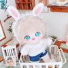 Doll Jeans Pants 20cm Doll Sweater Plush Doll's Clothes PU Leather Skirt Doll Outfit Accessories