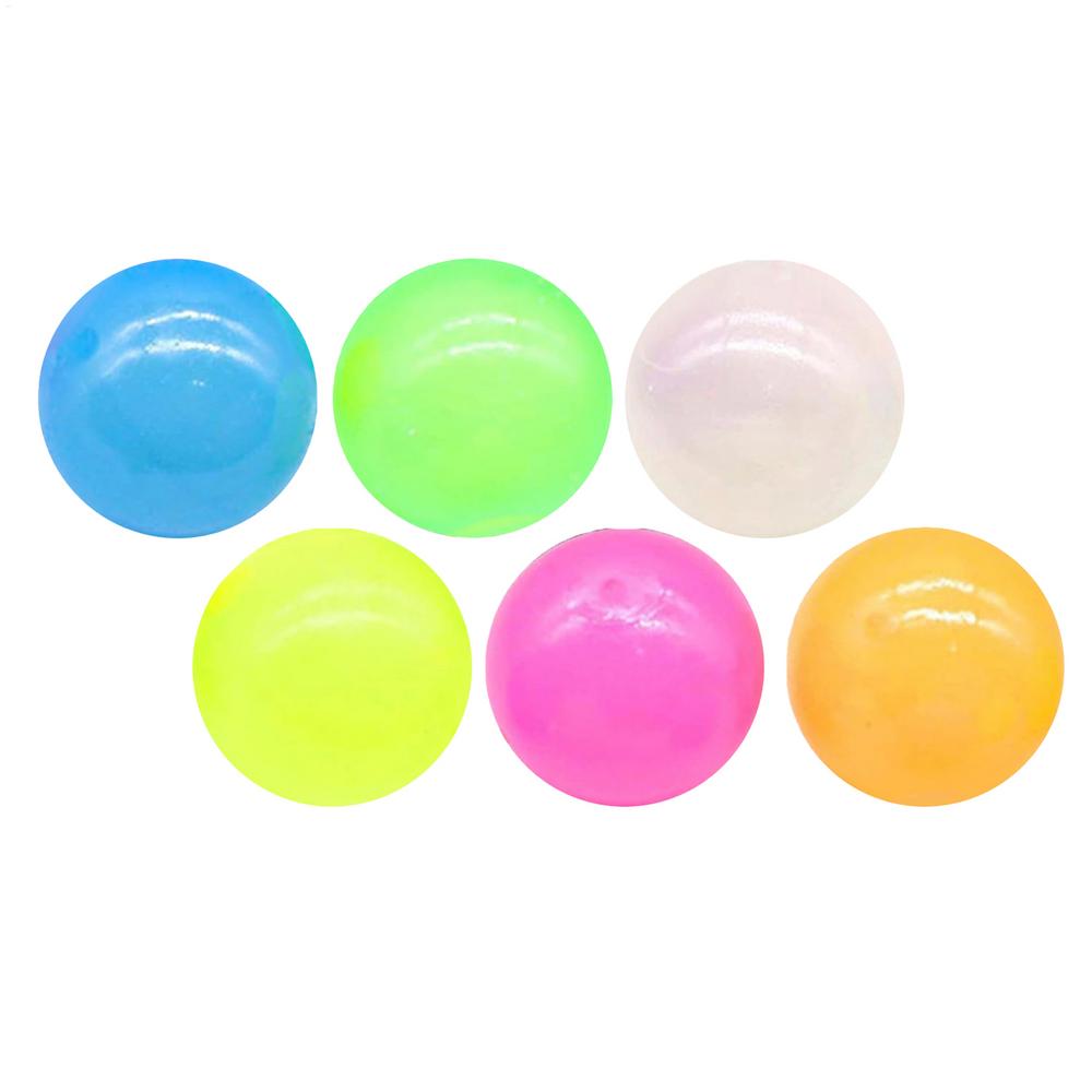 4/6/12pcs Sticky Ceiling Balls Calming Sensory Glow in Dark Ceiling Balls Reusable Party Favors Teens Cool Stuff toy for Family