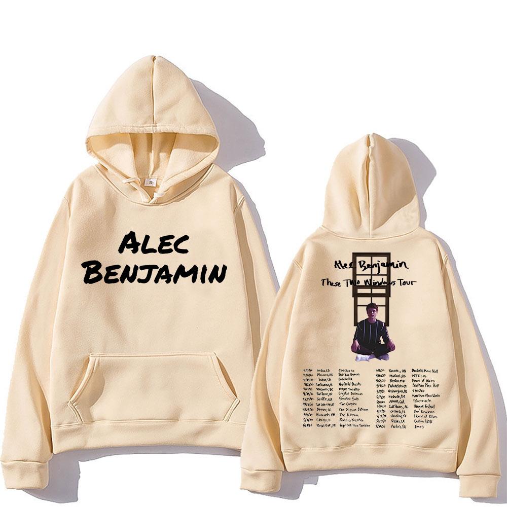 Alec Benjamin Hoodie for Autumn/Winter Gothic Fleece Sweatshirt Graphic Printing Grunge Hooded Clothing Moletom Retro Pullovers