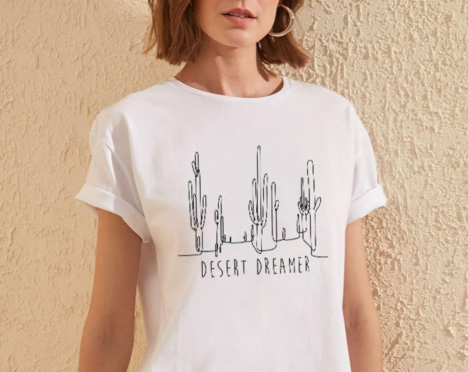 Desert Dreamer Shirt, Desert Vibes Shirt, Arizona Shirt, Arizona Desert Shirt, Cactus Shirt, Travel Tee, Travel Gift, Travel Shirt, Line Art S