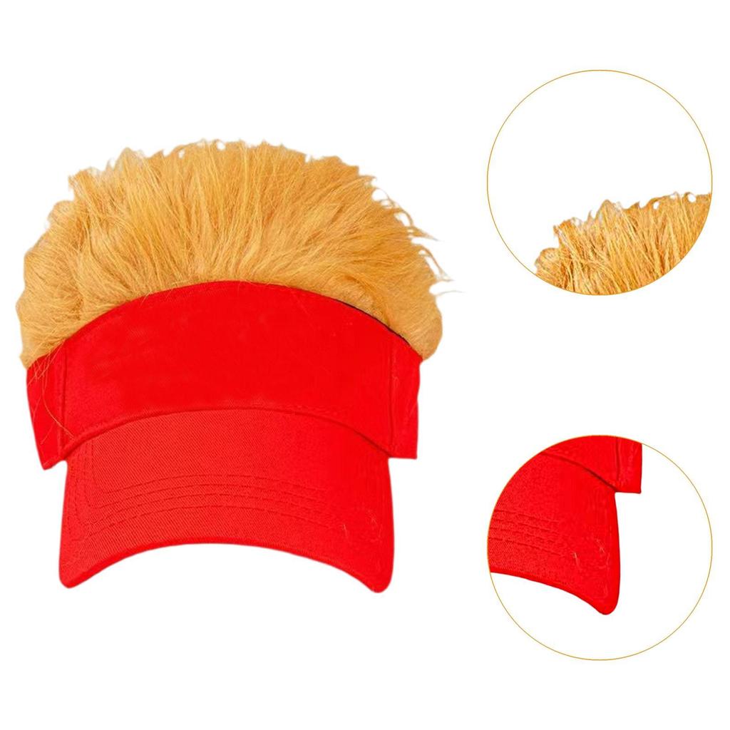 Hair Hat for Men Novelty Creative Funny Decoration Baseball Hat for Women Adults