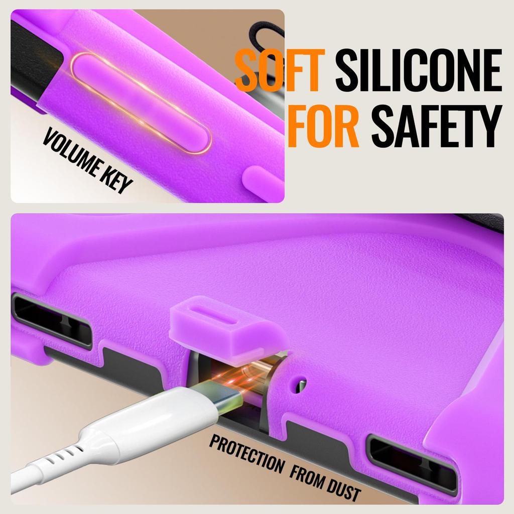 Samsung A11 Plus/X230 Tablet Protective Case with Silicone PC Stand, 8.7" Shell