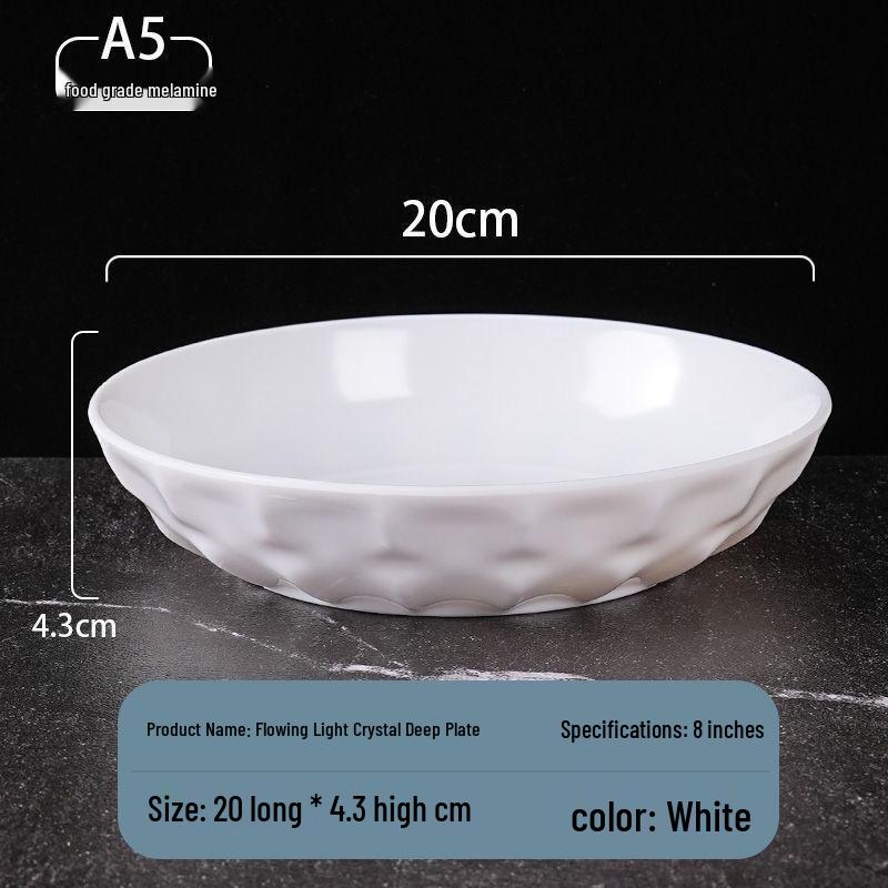Di Rui En Melamine Deep Dinner Plates Pack of 5