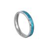 2022 New 4mm Women's Stainless Steel Wedding Ring Opal Meteorite  Abalone Shell Ring  for Women's