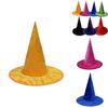 Cappello da Strega di Halloween Accessorio Costume Cosplay con Tessuto Peluche per Decorazioni di Festa